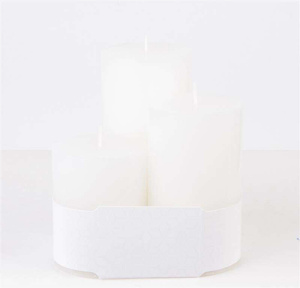 Pl Lino Blanco Świeca Glass Classic 3-Pack Walec