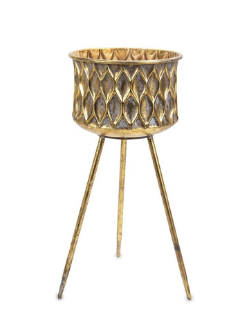Osłonka metalowa dekoracyjna , złota wys.65cm