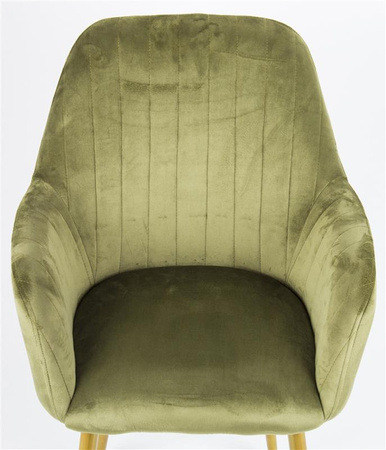 Fotel oliwkowy Tapicerowany 85x58x53cm
