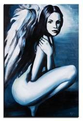 Obraz - Anioły - olejny, ręcznie malowany 60x90cm