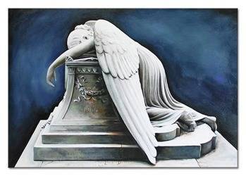 Obraz "Anioły" ręcznie malowany 60x90cm