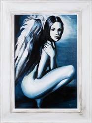 Obraz "Anioły" ręcznie malowany 86x116cm