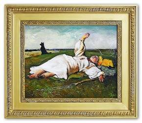 Obraz - Józef Chełmoński - olejny, ręcznie malowany 27x32cm