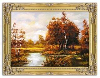 Obraz - Pejzaz tradycyjny - olejny, ręcznie malowany 64x83cm