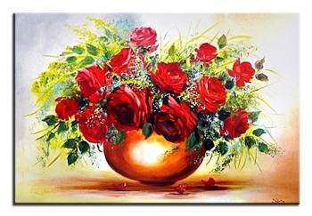 Obraz - Roze - olejny, ręcznie malowany 60x90cm