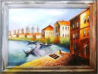 Obraz - Wenecja - olejny, ręcznie malowany 63x83cm