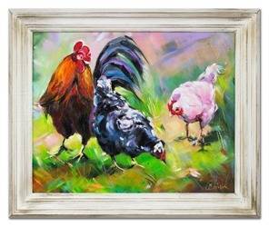 Obraz "Zwierzęta" ręcznie malowany 53x64cm