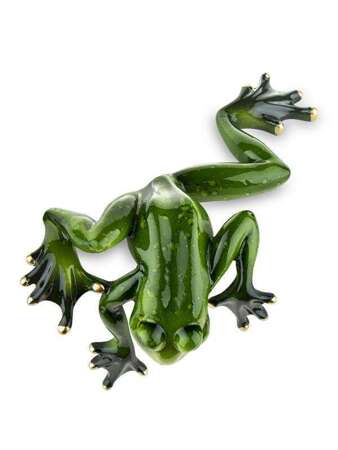 Figurka Żaba Zielona chowająca się wys. 8,5cm