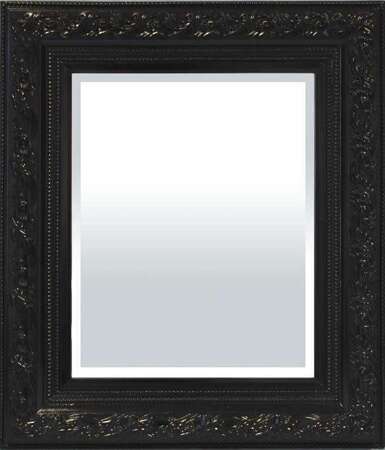 Klasyczna Stylowa Rama lustro czarny 70x60x4 cm