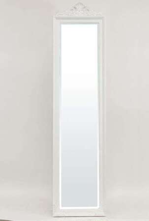 Lustro Stojące w Dekoracyjnej Białej Ramie h:176cm