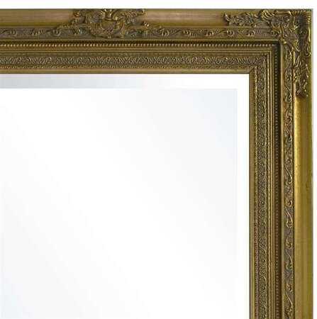 Lustro złote drewniane Zdobione 84x144x3 cm