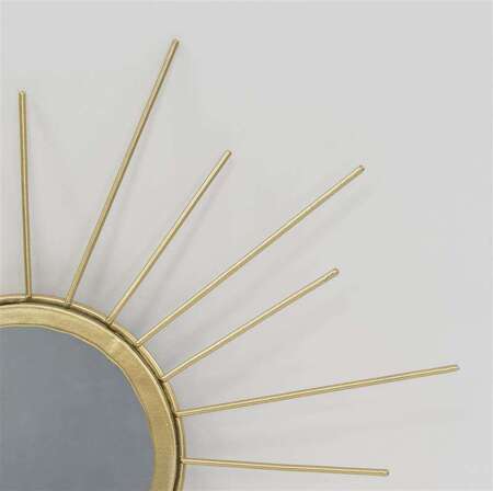 Małe Złote Lustro Dekoracyjne Słońce, Metal h:30cm