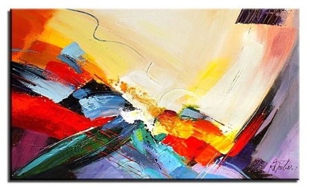 Obraz - Abstrakcje - olejny, ręcznie malowany 195x115cm