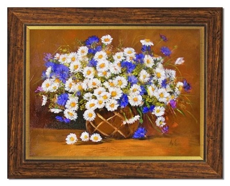 Obraz "Bukiety mieszane " ręcznie malowany 37x47cm