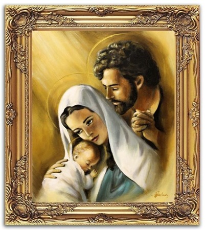 Obraz "Inne- religijne" ręcznie malowany 54x64cm