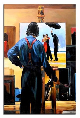 Obraz "Jack Vettriano" ręcznie malowany 60x90cm