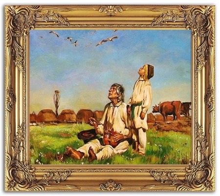 Obraz - Józef Chełmoński - olejny, ręcznie malowany 53x64cm