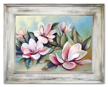 Obraz "Lilie" ręcznie malowany 76x96cm