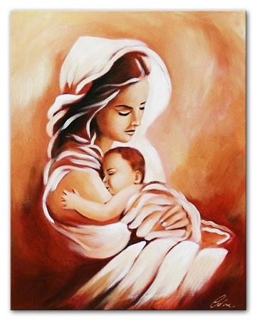 Obraz "Maryja" ręcznie malowany 40x50cm