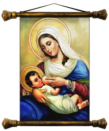 Obraz "Maryja" ręcznie malowany 45x48cm