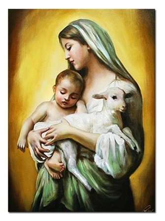 Obraz "Maryja" ręcznie malowany 50x70cm