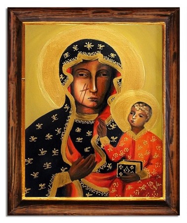 Obraz "Maryja" ręcznie malowany 53x64cm