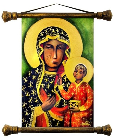 Obraz "Maryja" ręcznie malowany 54x82cm