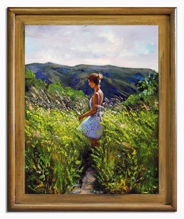 Obraz "NOWOŚCI" ręcznie malowany 54x64cm