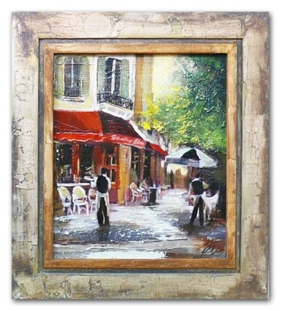Obraz - Paryz - olejny, ręcznie malowany 32x37cm