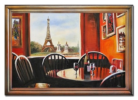Obraz "Paryz" ręcznie malowany 75x105cm