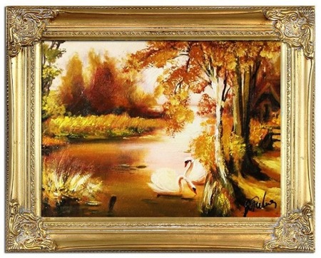 Obraz - Pejzaz tradycyjny - olejny, ręcznie malowany 37x47cm