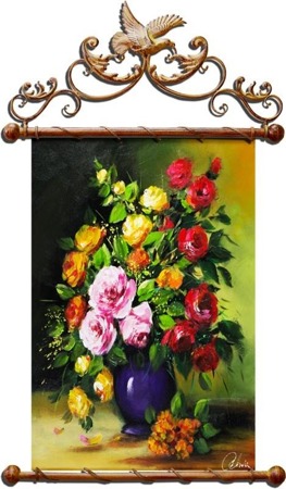 Obraz - Roze - olejny, ręcznie malowany 67x100cm