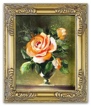 Obraz "Roze" ręcznie malowany 27x32cm