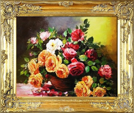Obraz "Roze" ręcznie malowany 54x63cm