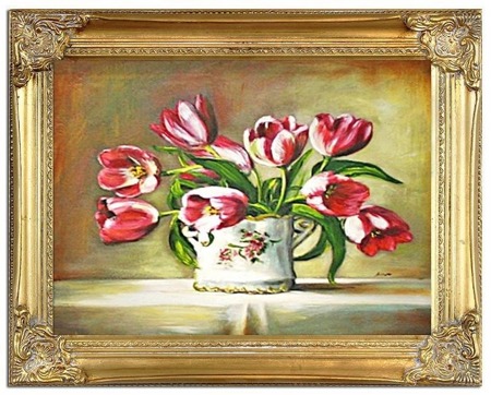 Obraz "Tulipany" ręcznie malowany 37x47cm