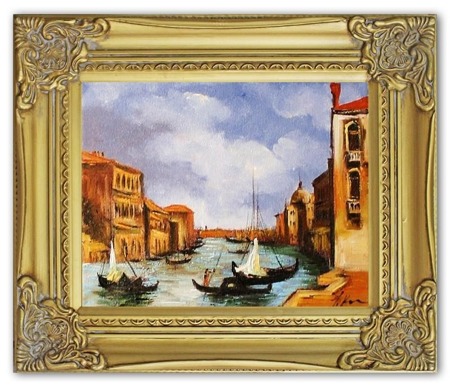 Obraz "Wenecja" ręcznie malowany 27x32cm
