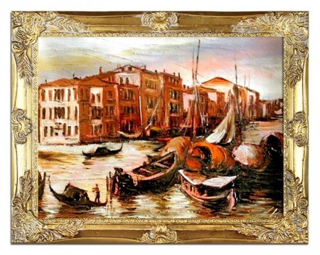 Obraz "Wenecja" ręcznie malowany 37x47cm