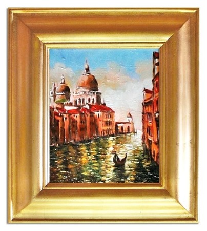 Obraz "Wenecja" ręcznie malowany 43x48cm