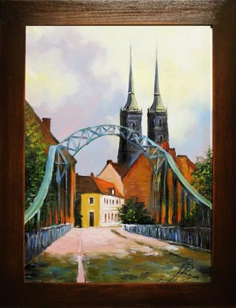 Obraz "Wrocław" ręcznie malowany 37x47cm