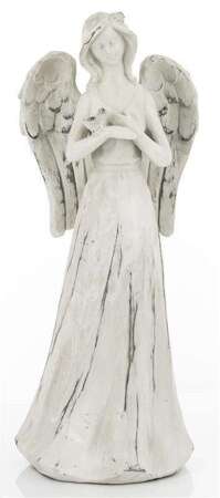 Wysoka Biała Figura Anioła Ozdoba Dekoracja