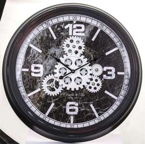 Duży Zegar Ścienny Loft Koła Zębate 62x62x7 Metal