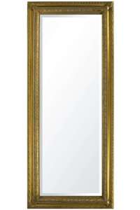 Lustro prostokątne złote drewniane 55x135x4 cm