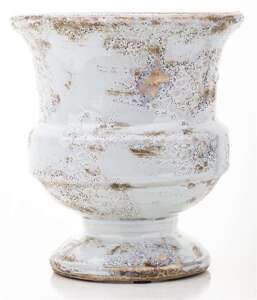 Osłonka ceramika dekoracyjna na kwiaty  kremowy